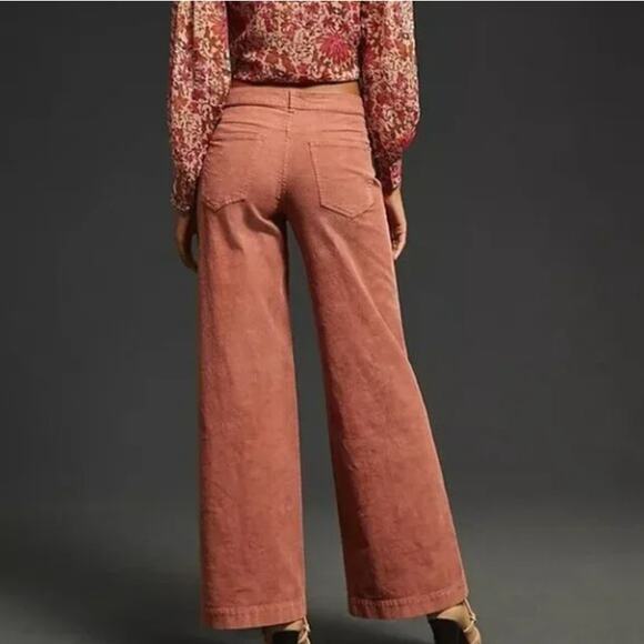ANTHROPOLOGIE x PILCRO Gwen Wide Leg Corduroy Pant Rose Pink Sz 29T NWT $128 N37 - Picture 4 of 6